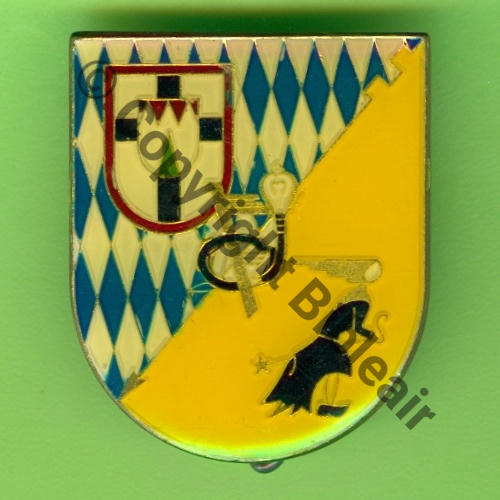 A0908 Jaune NH ESCADRON GE MIXTE  EE.Allemand EES.7.54 FURTHINWALD  SM Bol allonge Dos lisse Src.Y.GENTY 42Eur12.16 